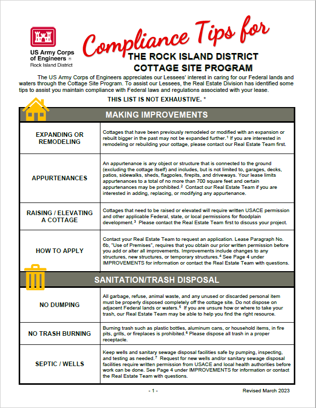 Cottage Site Compliance Tips